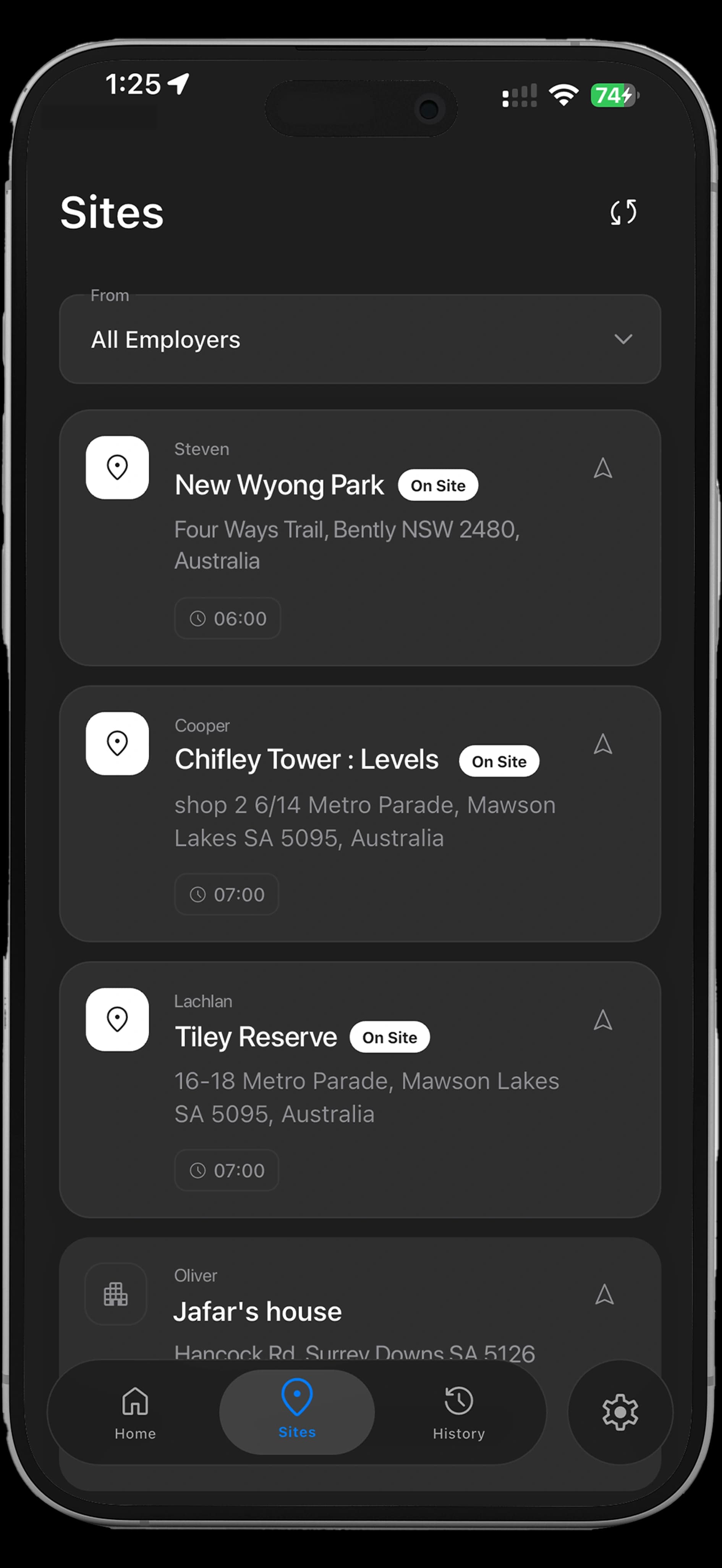 SkillsClock mobile app